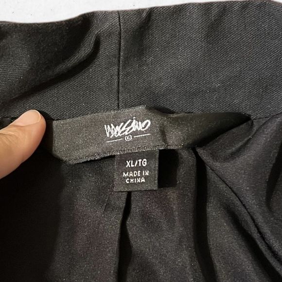 Mossimo Women's Washed up Black Coat No Buttons Lined Dress Up Back Vent XL - Picture 4 of 9